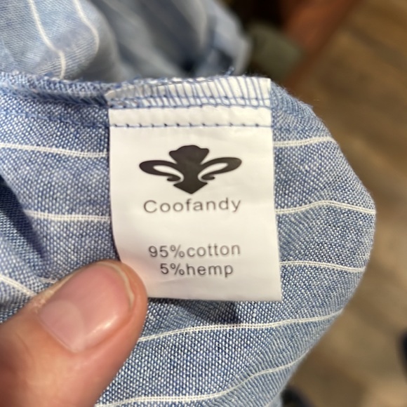 Blue/White Button down - Picture 3 of 3